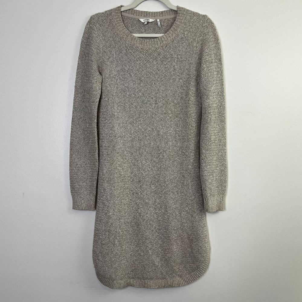 Fat Face Knit Curved Hem Long‎ Sleeve Sweater Dress Cotton Blend Size 8